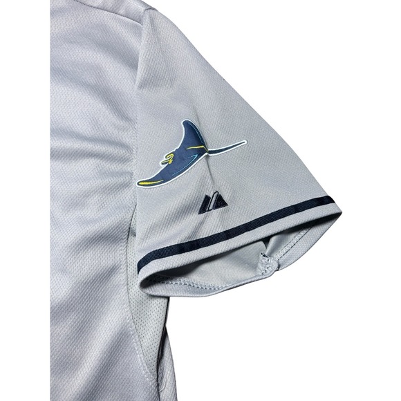 Majestic Tampa Bay Devil Rays Mens Sz 50 Jersey #9 MYERS Stitched Gray MLB - Picture 5 of 9